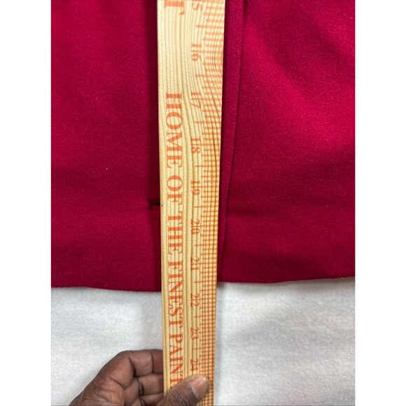 Pendleton Womens Vintage 100% Virgin Wool Skirt Suit Set Red Jacket & Skirt Sz10 - Picture 3 of 14